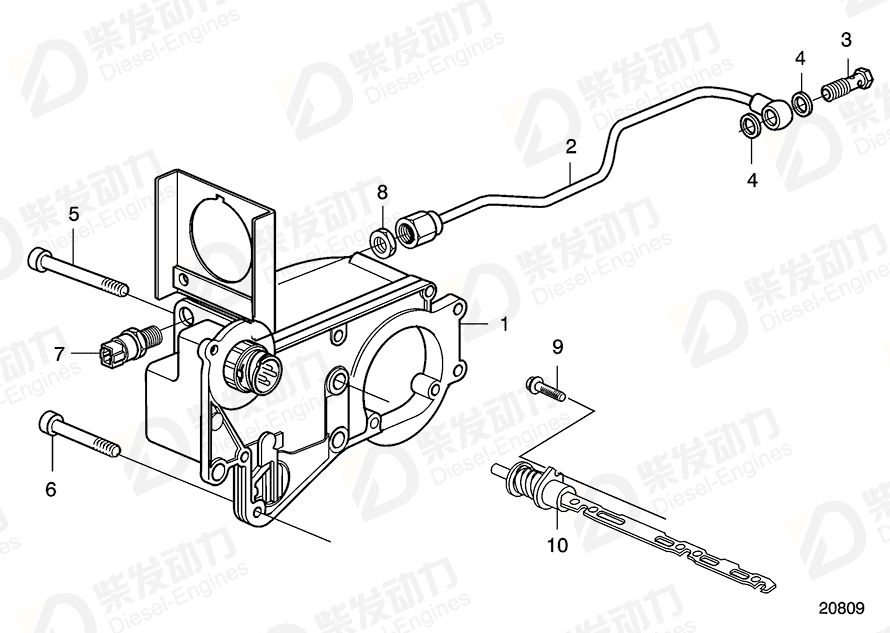 VOLVO Actuator 21087666 Drawing